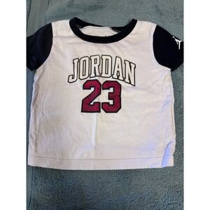 Jordan Brand Toddler Boys 18M Graphic T-Shirt White Black Red Jumpman 23 Tee